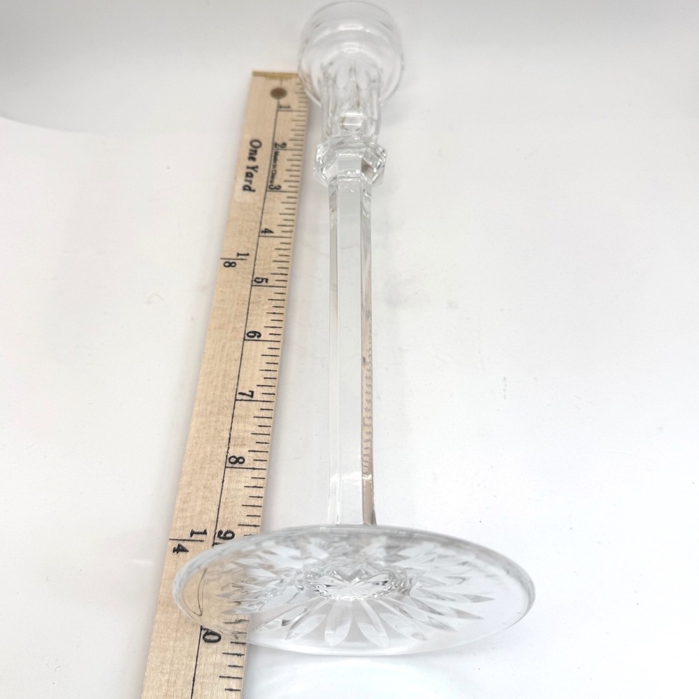 Rogaska‎ Crystal Taper Candlestick Holder - 10" Tall - Signed - Starburst Base - Picture 7 of 10